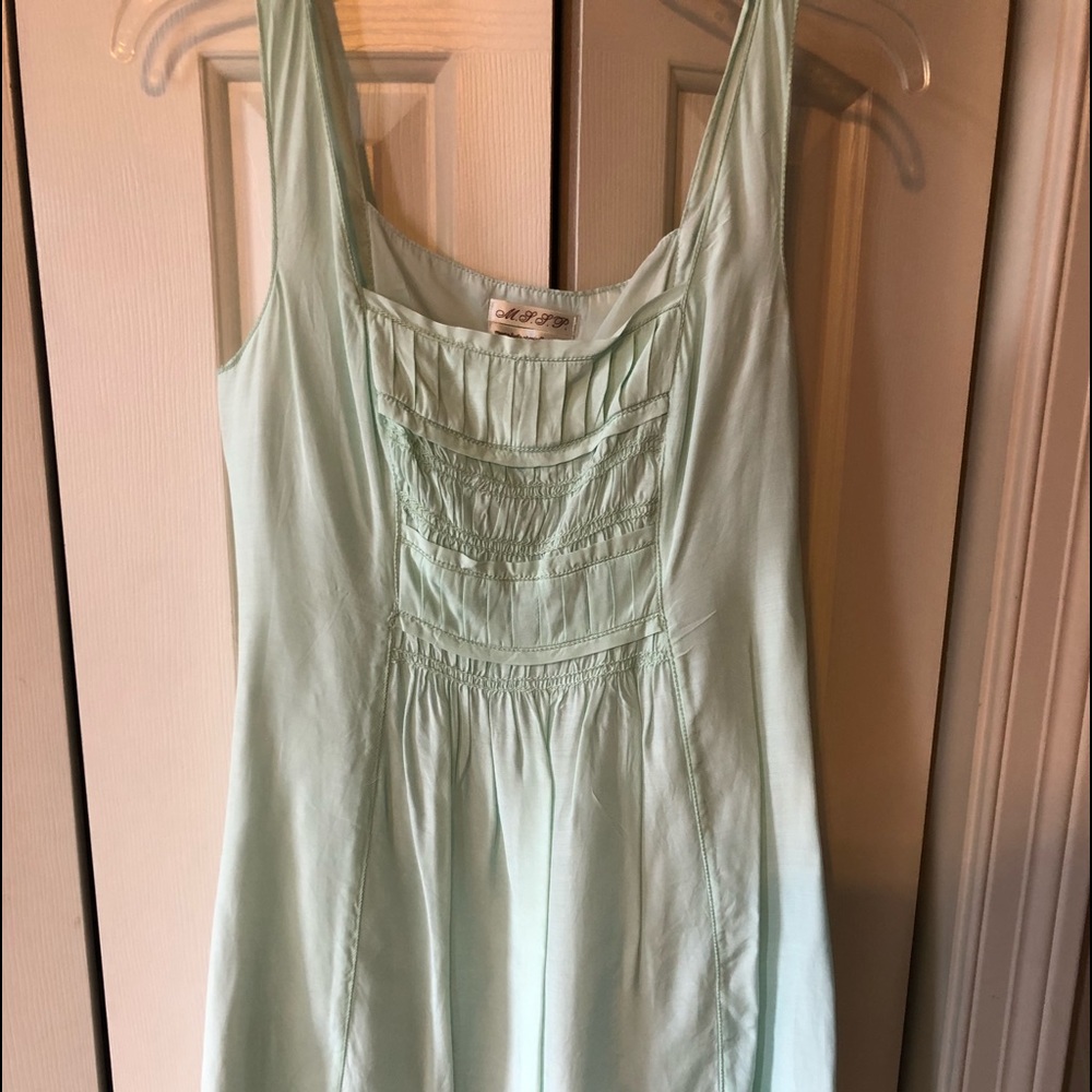 Mint green summer dress